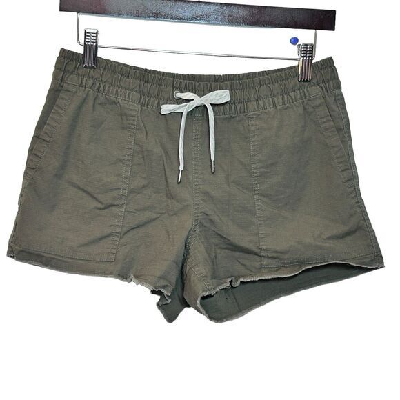 Vuori Pants - Vuori Womens Shorts Vintage Ripstop‎ Pull On Drawstring Khaki Organic Cotton XS